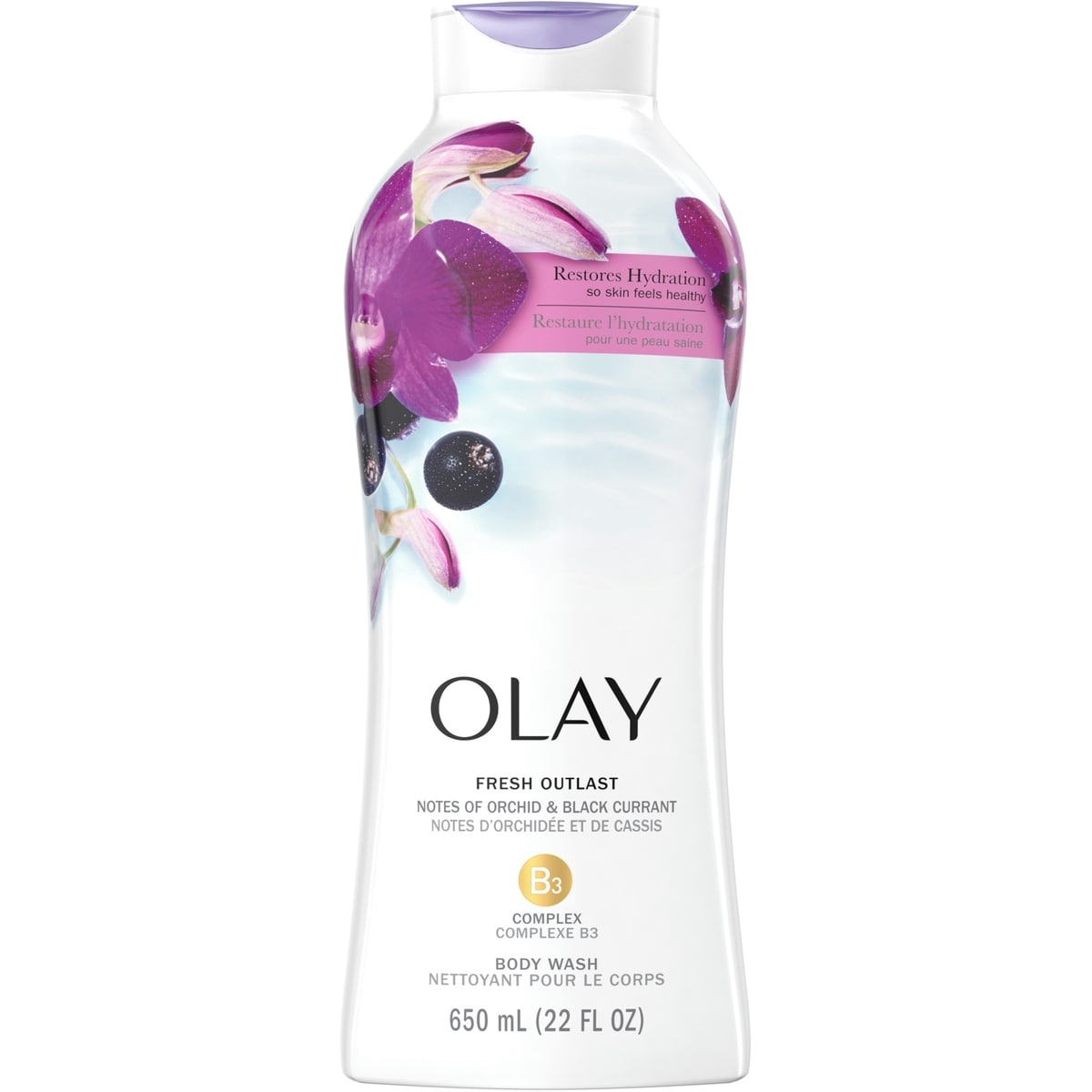 Nettoyant pour le corps Olay Fresh Outlast, Orchidée et cassis