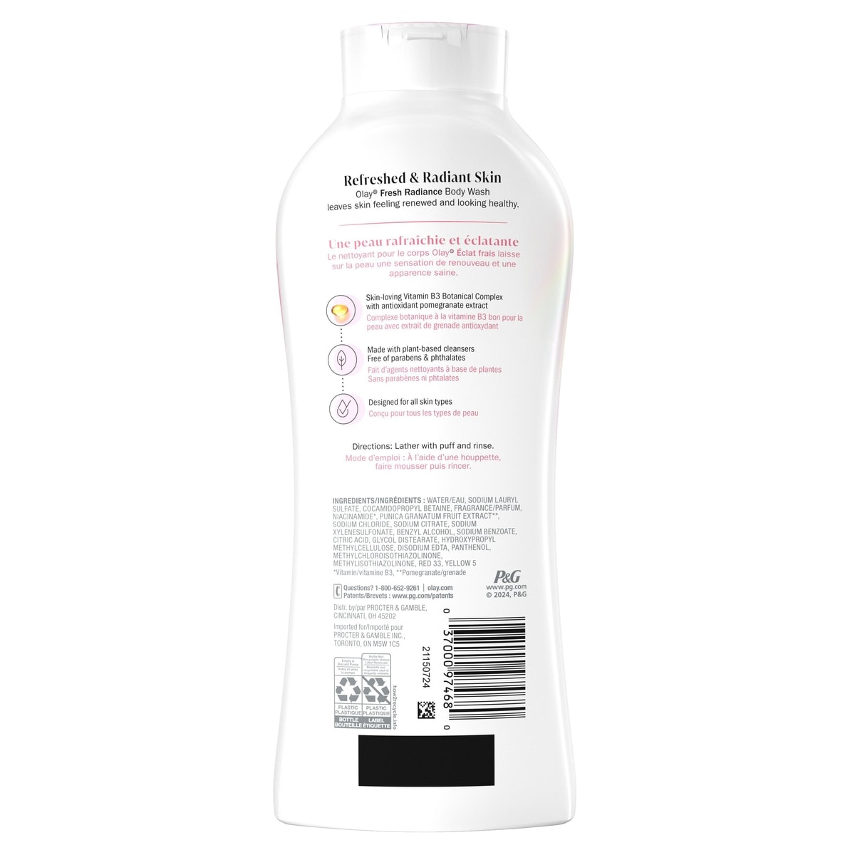 Olay Fresh Outlast Body Wash, White Strawberry & Mint