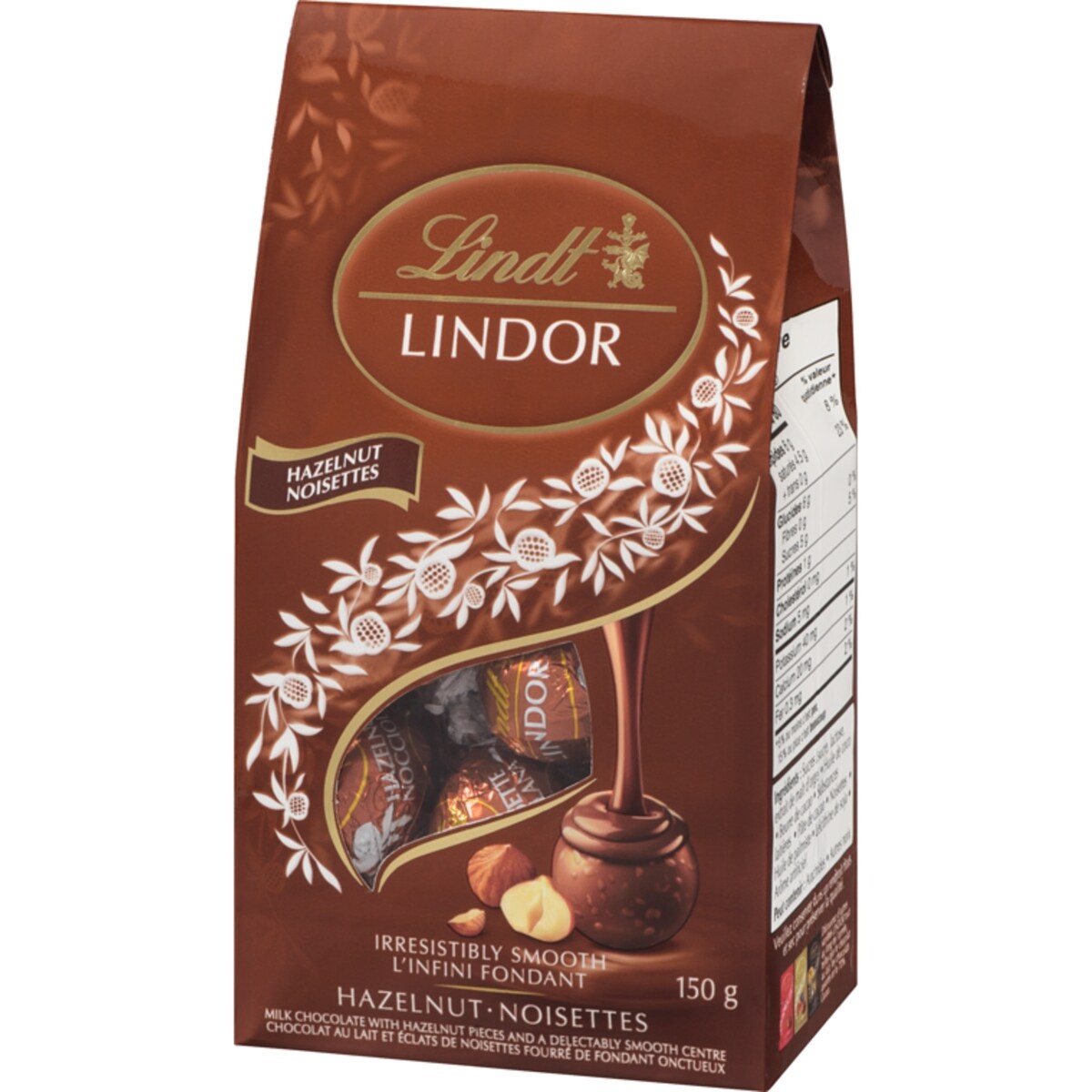 Truffes LINDOR au chocolat au lait et à la noisette  – Sachet