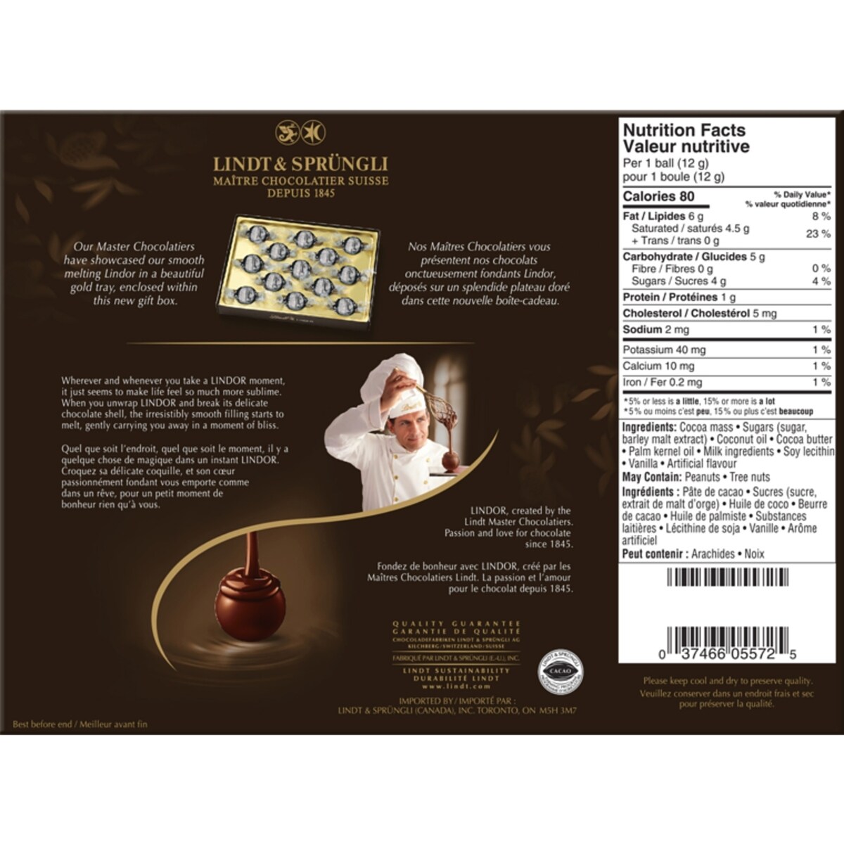 60% Cocoa Chocolate Shell With A Delectably Smooth Centre Extra Dark