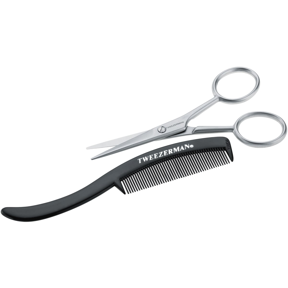 Tweezerman Gear Mustache scissors with comb 2 Unit