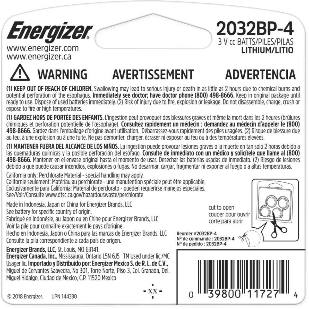 Pile miniature Energizer  au lithium