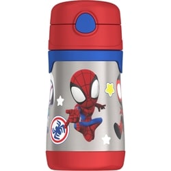 Bouteille d'eau FUNtainer®  de 290 ml avec paille Spidey et ses incroyables amis 1