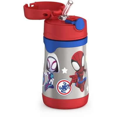 Bouteille d'eau FUNtainer®  de 290 ml avec paille Spidey et ses incroyables amis 2