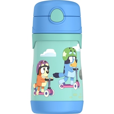 290ml FUNtainer® Water Bottle w/ Straw Bluey