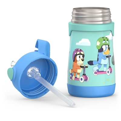 290ml FUNtainer® Water Bottle w/ Straw Bluey 4