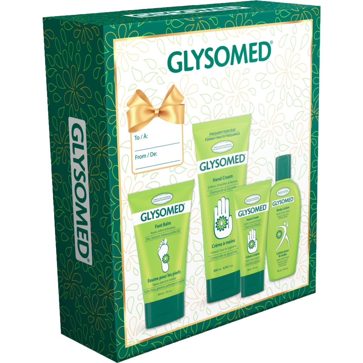 Glysomed Gift Set 200mL Hand Cream, 50ml Hand Cream, 100mL Body Lotion and 120ml Foot Balm