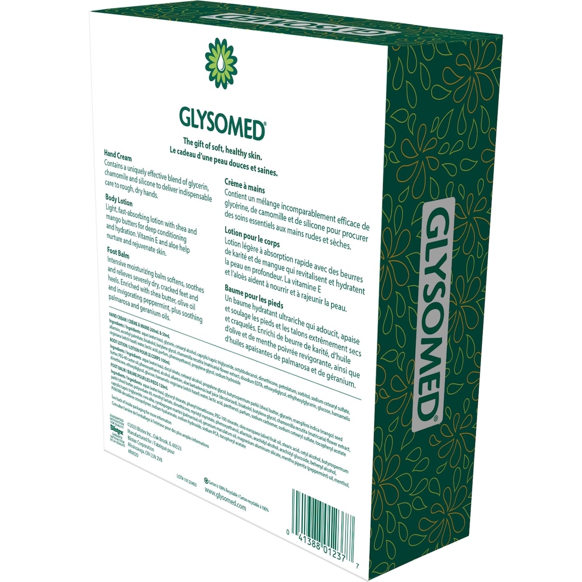 Glysomed Gift Set 200mL Hand Cream, 50ml Hand Cream, 100mL Body Lotion and 120ml Foot Balm