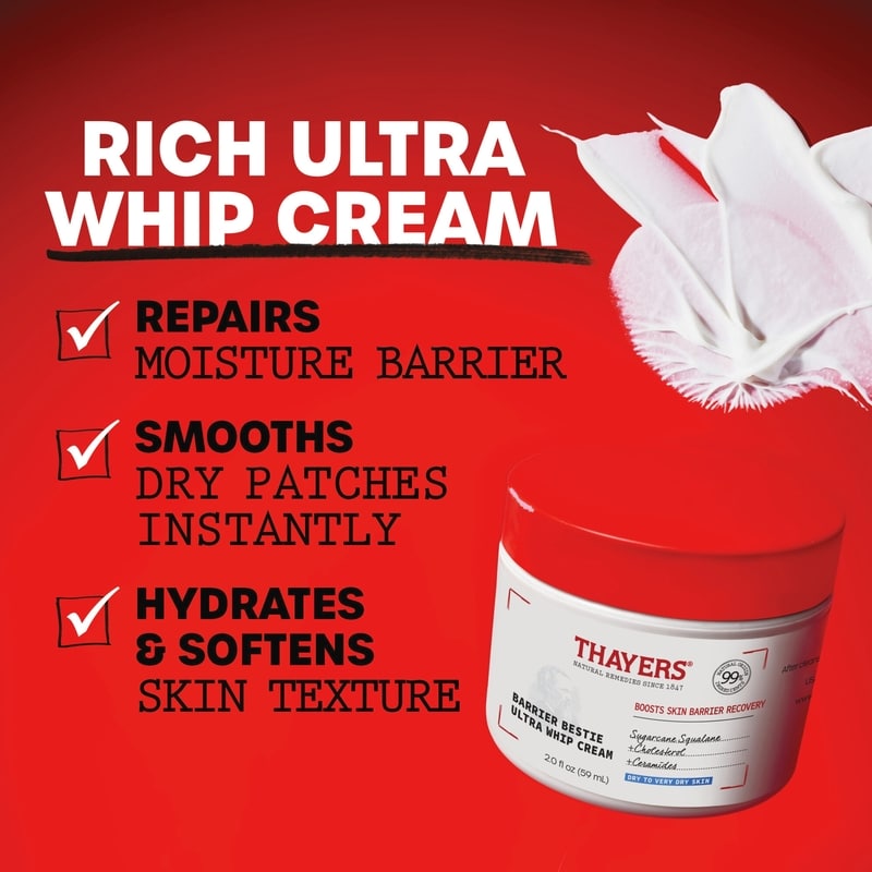 半額セール❣️TRUZER Moisture Lift Up Cream 40g Thayers Barrier Bestie Ultra Whip Face Cream, Moisturizer with