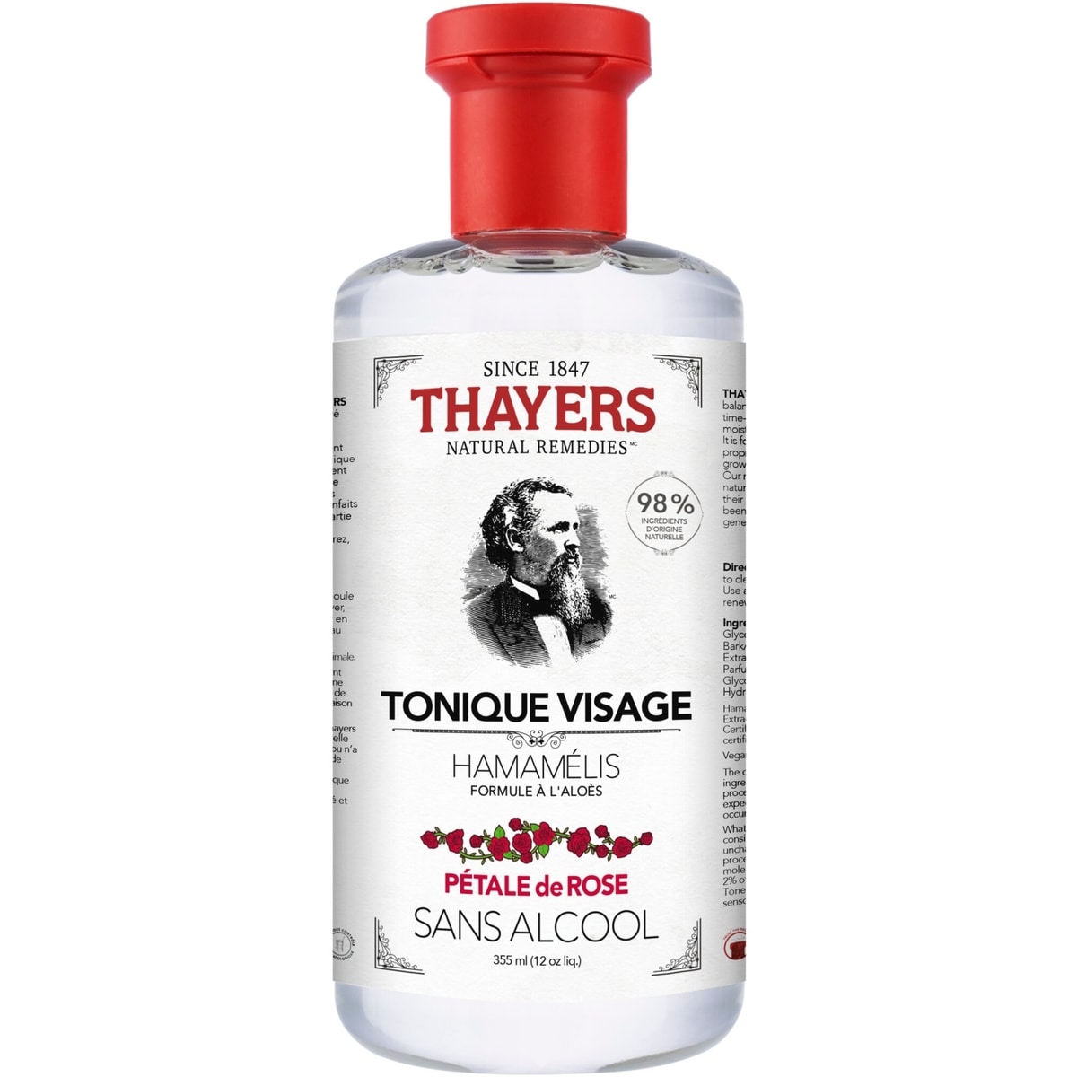 Thayers Rose Petal Alcohol Free Witch Hazel Face Toner with Aloe Vera formula 355ml 355 mL