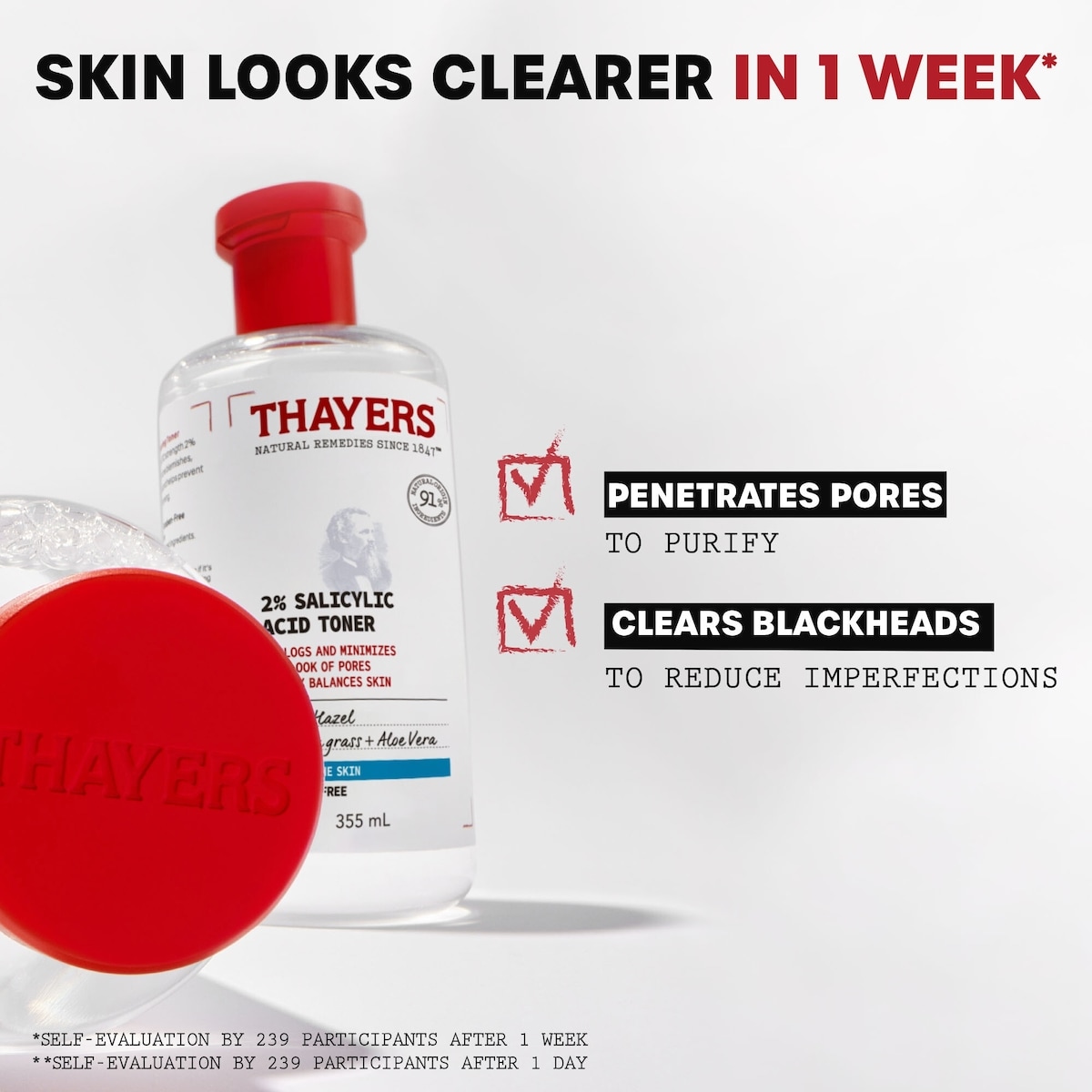 Thayers 2% Salicylic Acid Toner, For Acne prone Skin