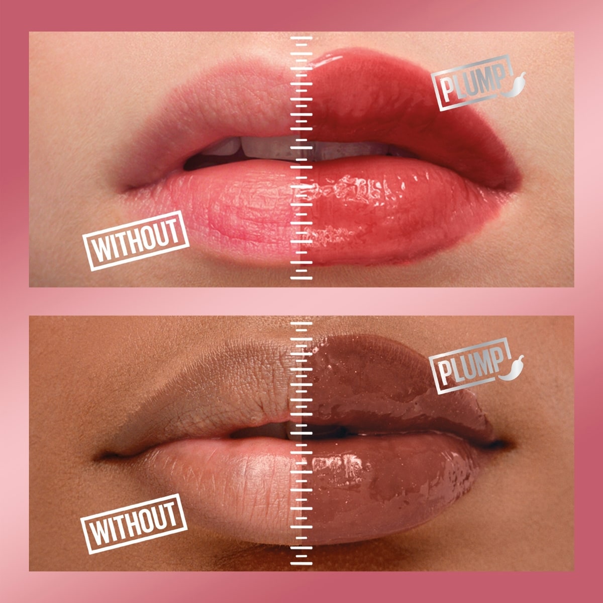 Maybelline New York Lifter Plump Lip Gloss, Plumping, Sheer Finish, Intense heated sensation, Mauve Bite, 002, Shimmer, 5.4 ml