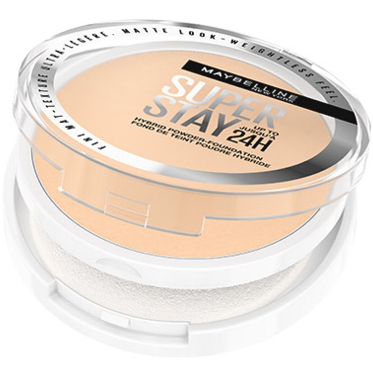Maybelline New York Super Stay 24 Hour Hybrid Powder Foundation, Waterproof, Vegan, Mattifying, 340, 6 g