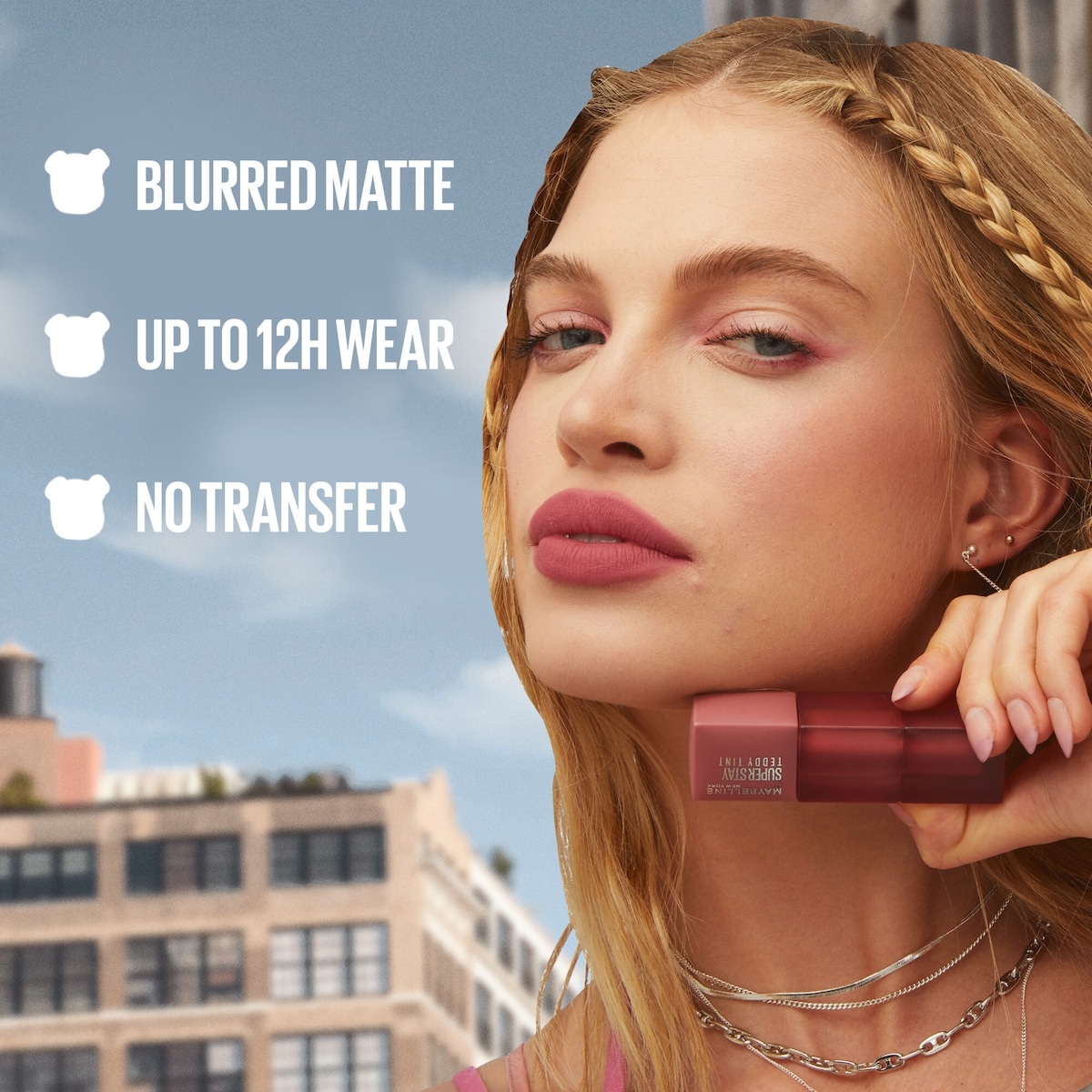 Teddy Tint Nudes Soft Lip Tint, Sheer, Blurred Matte Finish