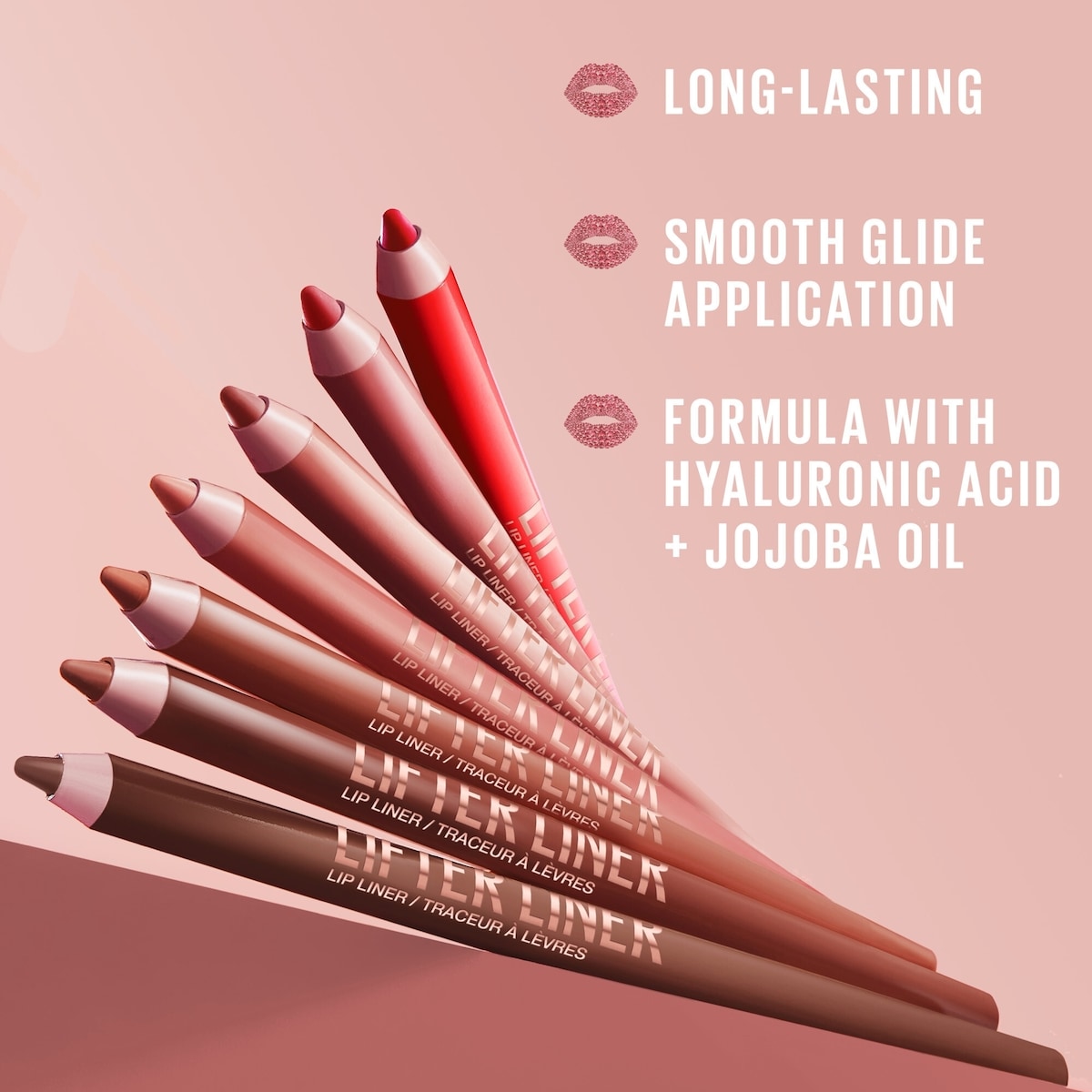 Lifter Lip Liner, Long-Lasting, Smooth Glide Application, Hyaluronic Acid