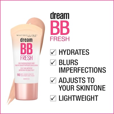Dream Fresh BB Cream, Water-Gel Formula, Zero Oil and Zero Heavy Ingredients, Sheer Coverage, Natural Finish, Hydrating and Lightweight 3