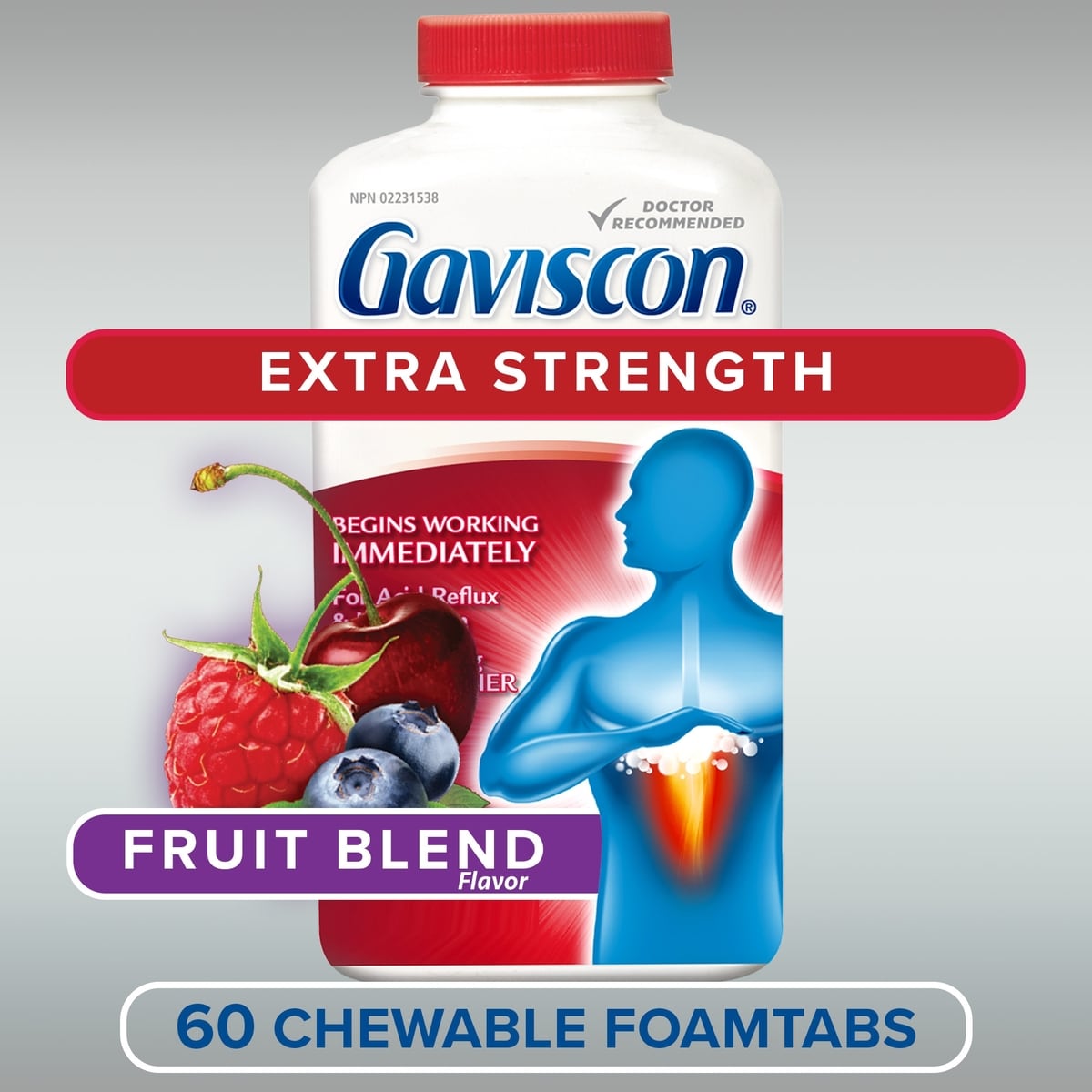 Gaviscon Extra Strength Chewable Foamtabs Fruit Blend