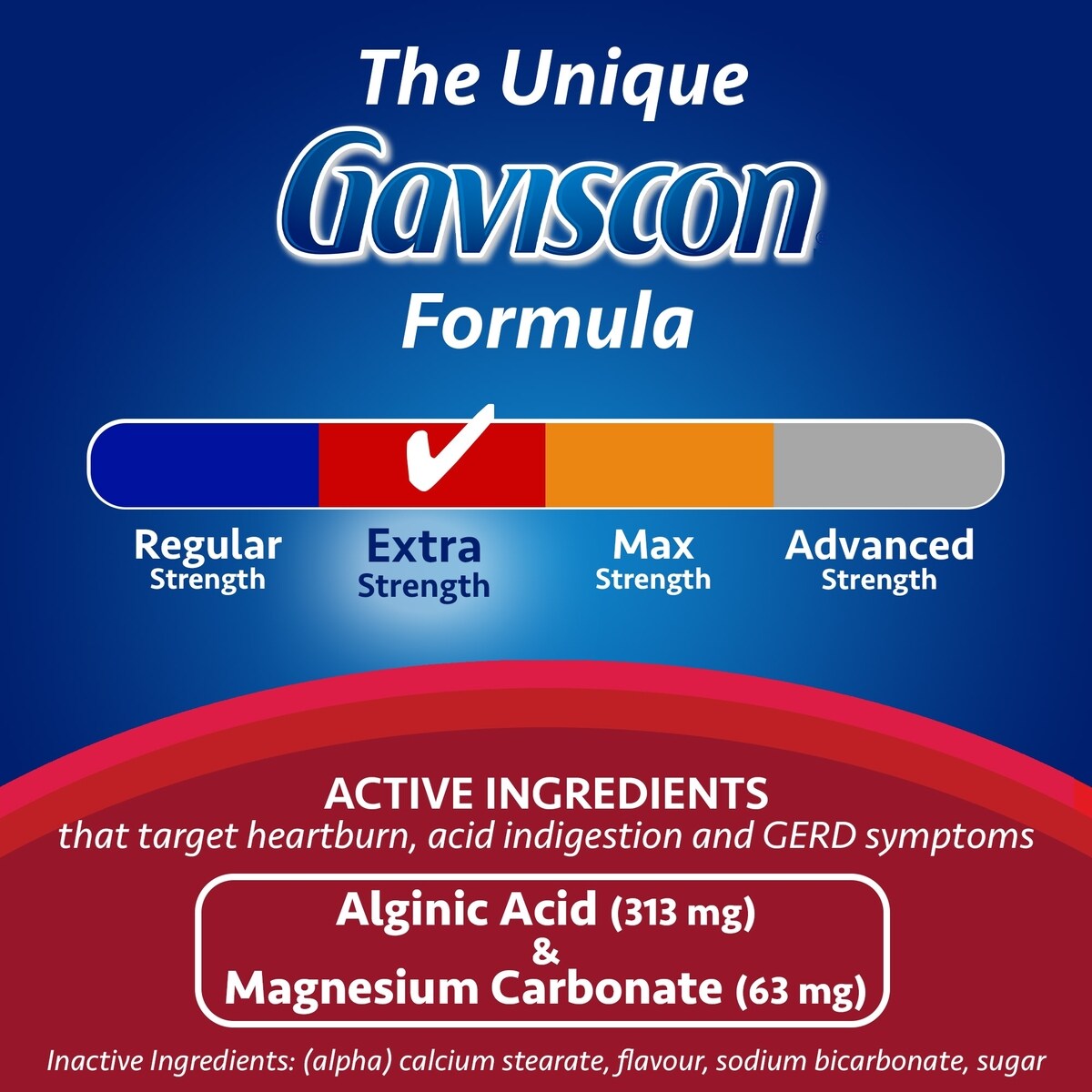 Gaviscon Extra Strength Chewable Foamtabs Peppermint with Cooling Action