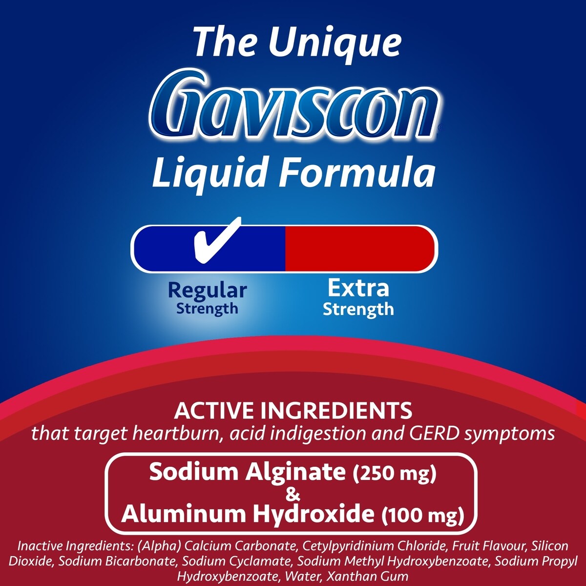 Gaviscon Regular Strength Liquid Soothing Fruit Blend