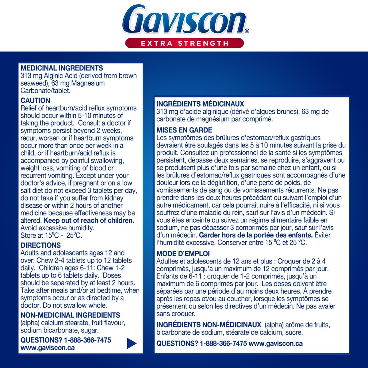 Gaviscon Extra Strength Chewable Foamtabs Fruit Blend