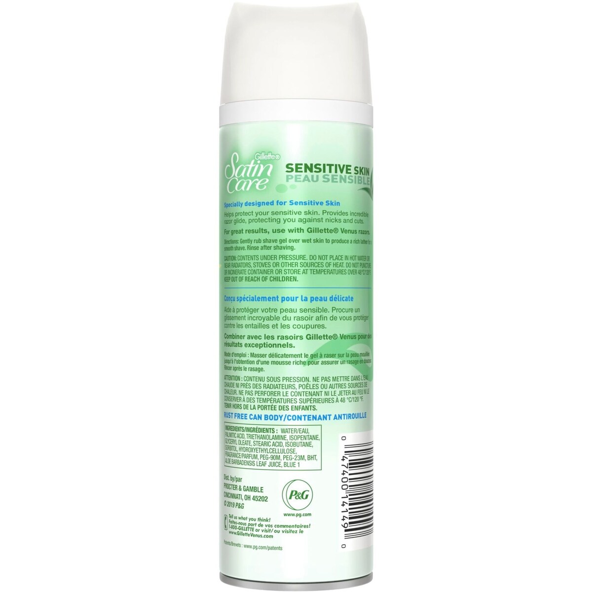 Satin Care Sensitive Skin Shave Gel for Women 198 g