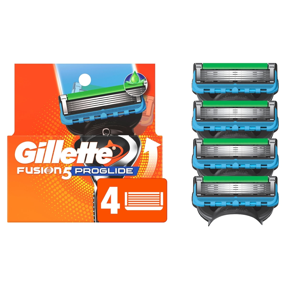 Cartouches de rechange de rasoir Gillette Fusion5 ProGlide pour hommes, cartouches de rasoir pour manche de rasoir Flex-pivot, cartouches à 5 lames de rasoir