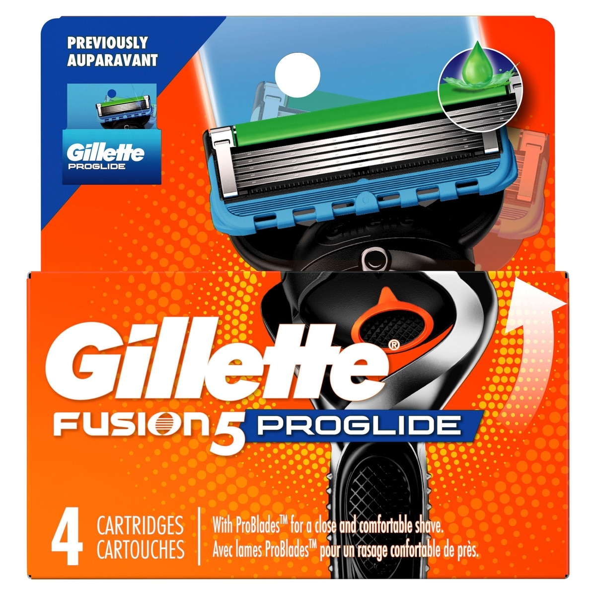 Cartouches de rechange de rasoir Gillette Fusion5 ProGlide pour hommes, cartouches de rasoir pour manche de rasoir Flex-pivot, cartouches à 5 lames de rasoir