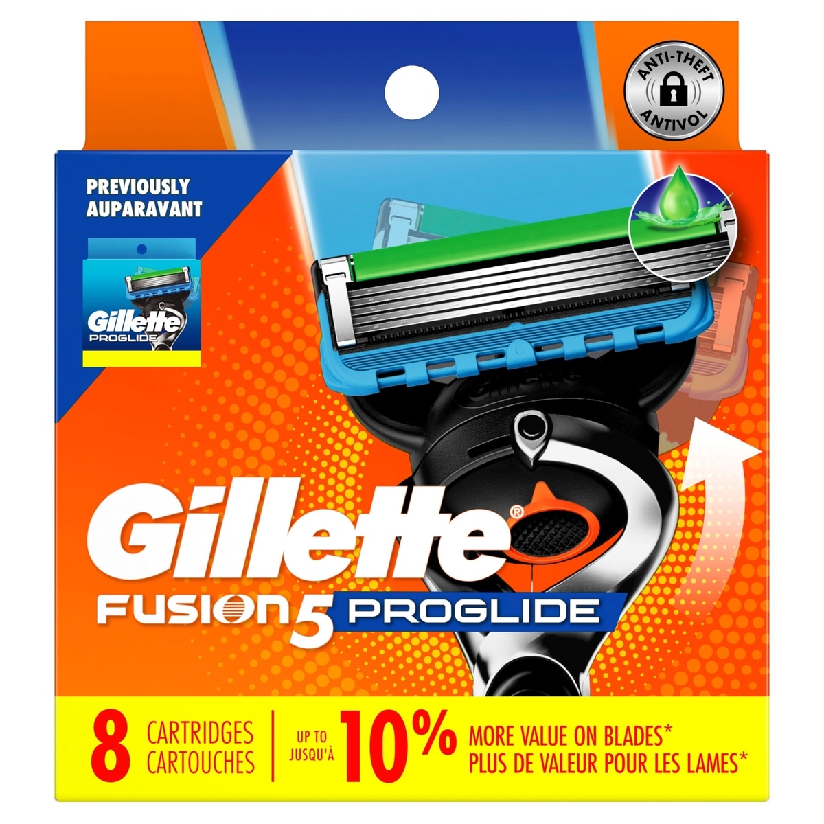 Cartouches de rechange de rasoir Gillette Fusion5 ProGlide pour hommes, cartouches de rasoir pour manche de rasoir Flex-pivot, cartouches à 5 lames de rasoir