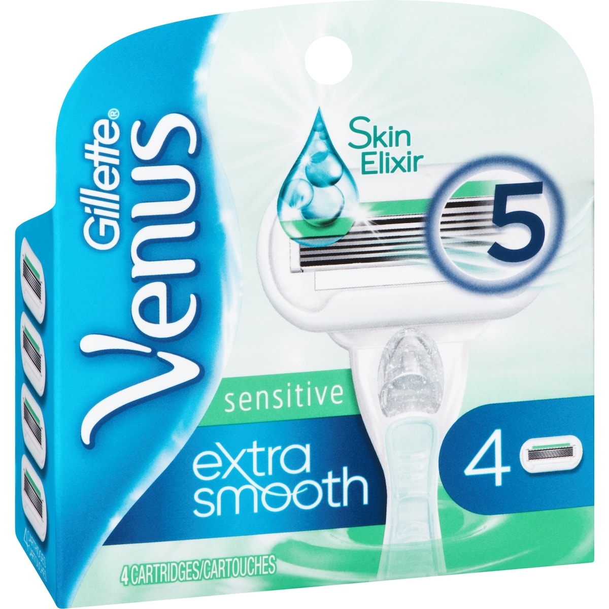 Gillette Venus Extra Smooth Sensitive Women's Blades, 4 Refills