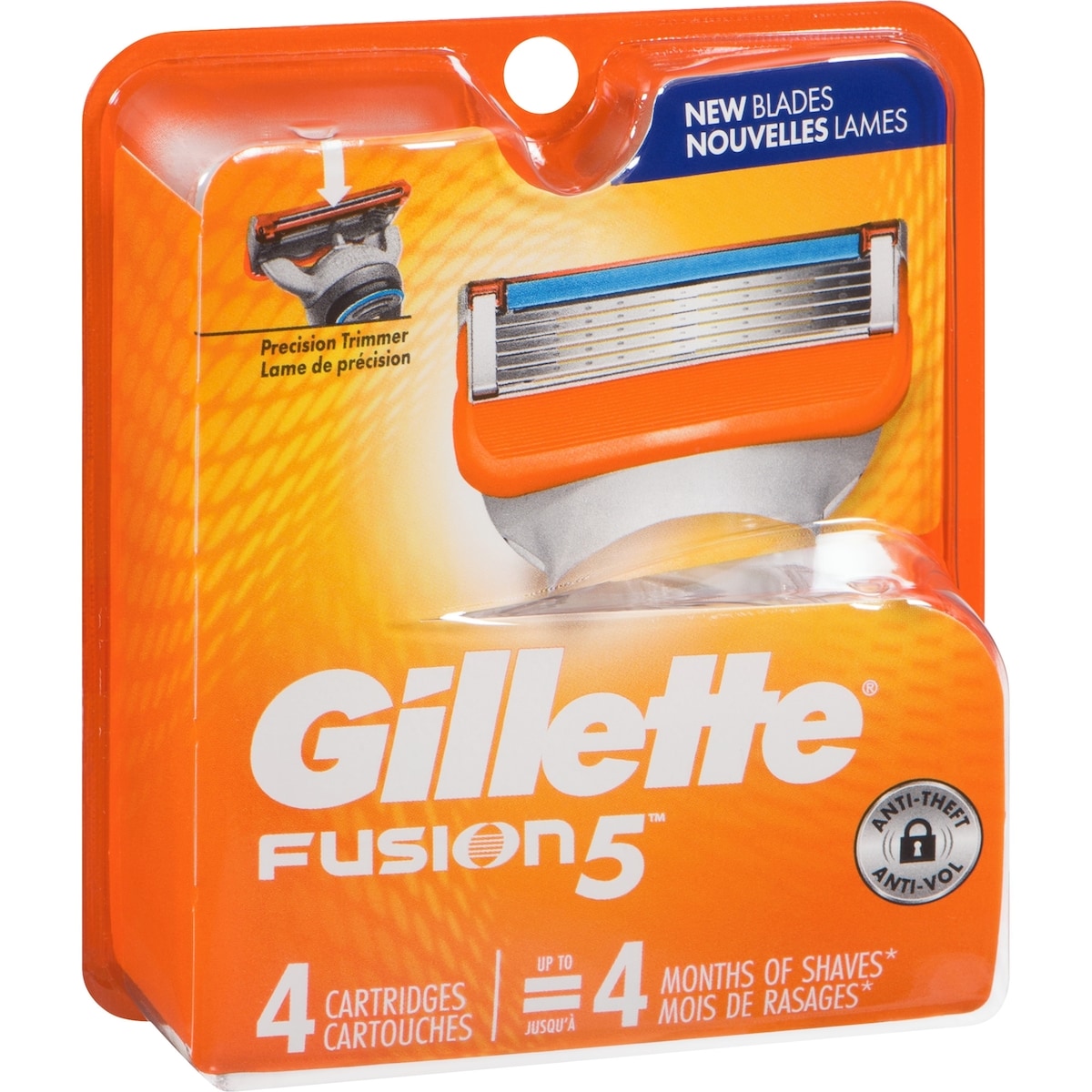 Cartouches de rechange de rasoir Gillette Fusion5 pour hommes, cartouches de rasoir, bande lubrifiante, lame de précision pour hommes