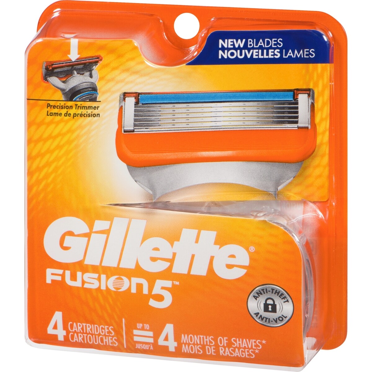 Cartouches de rechange de rasoir Gillette Fusion5 pour hommes, cartouches de rasoir, bande lubrifiante, lame de précision pour hommes
