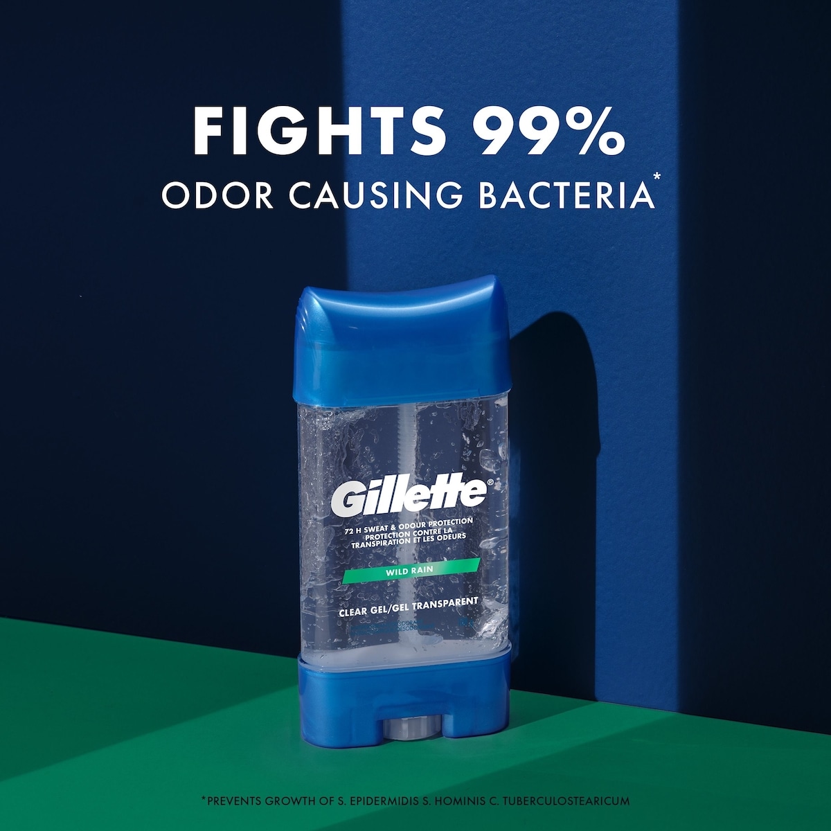 Antisudorifique et désodorisant en gel transparent Gillette avec technologie de parfum Xtend, Pluie tropicale