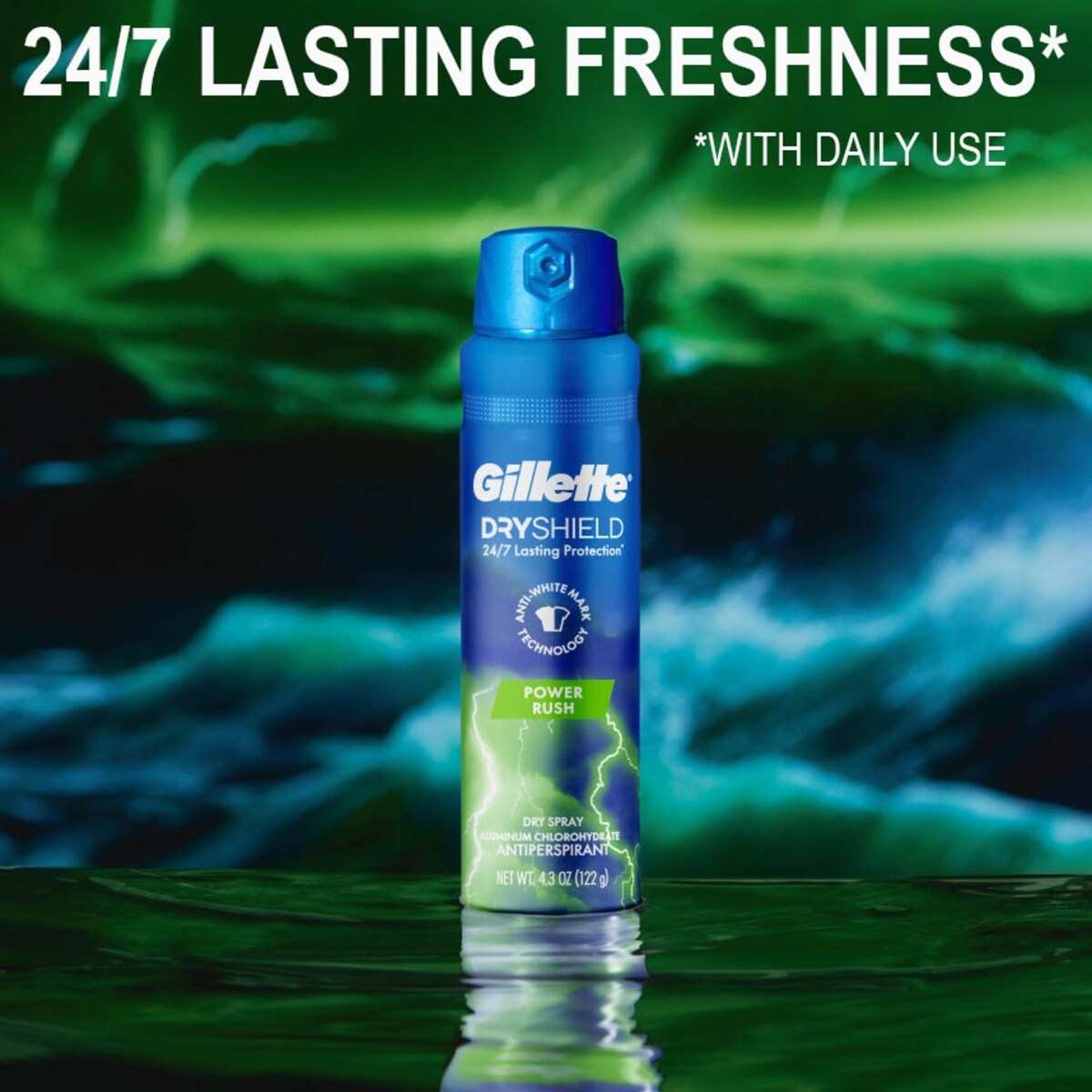 Antisudorifique et désodorisant en aérosol Gillette pour hommes, Extrême énergie