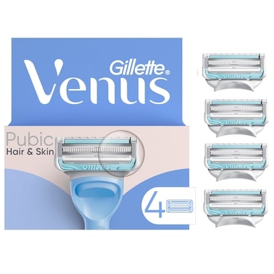 Pubic Hair & Skin, Intimate Razor for Women Razor Blades, 4 Razor Refills
