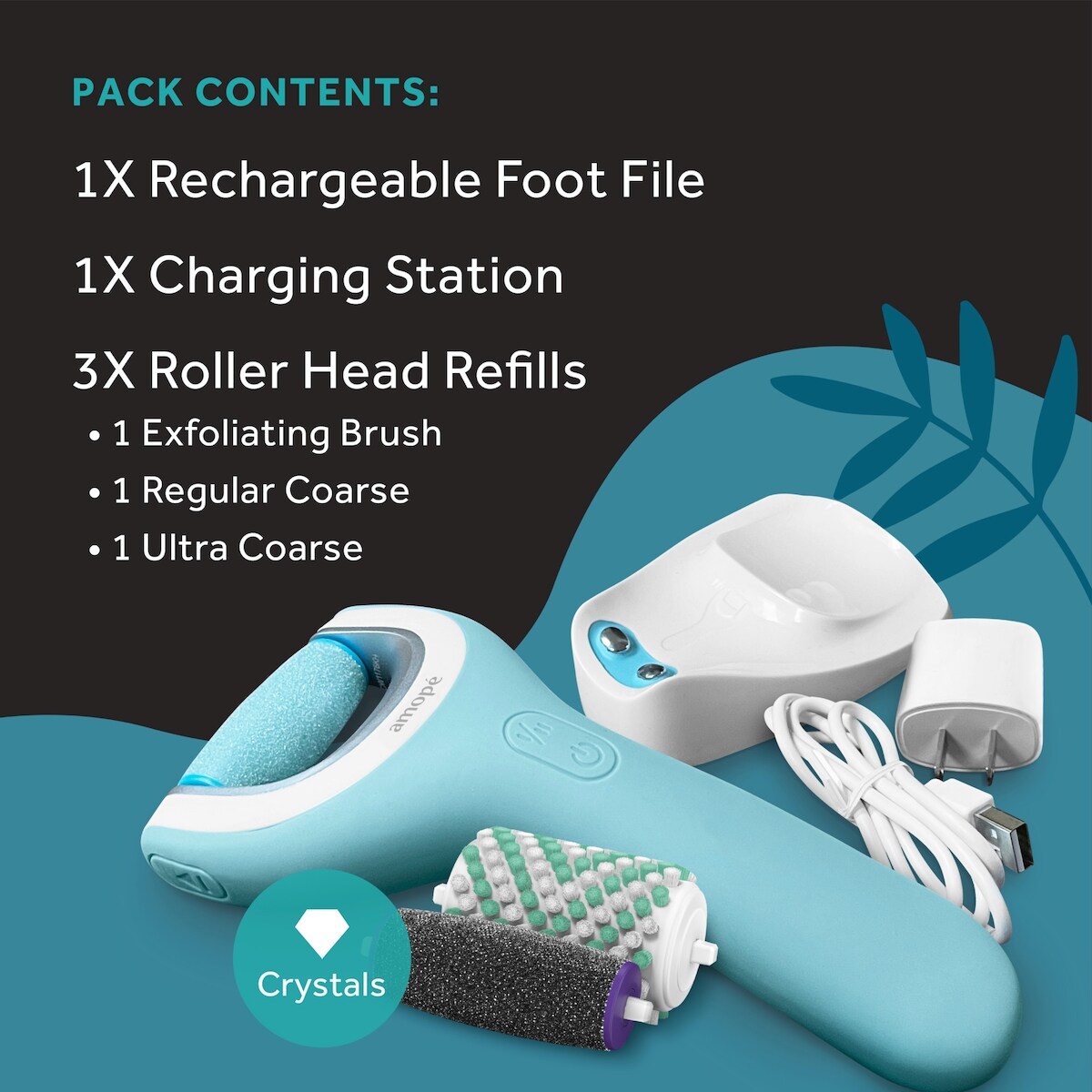 Râpe rechargeable pour les pieds Amopé Pedi Perfect Pro