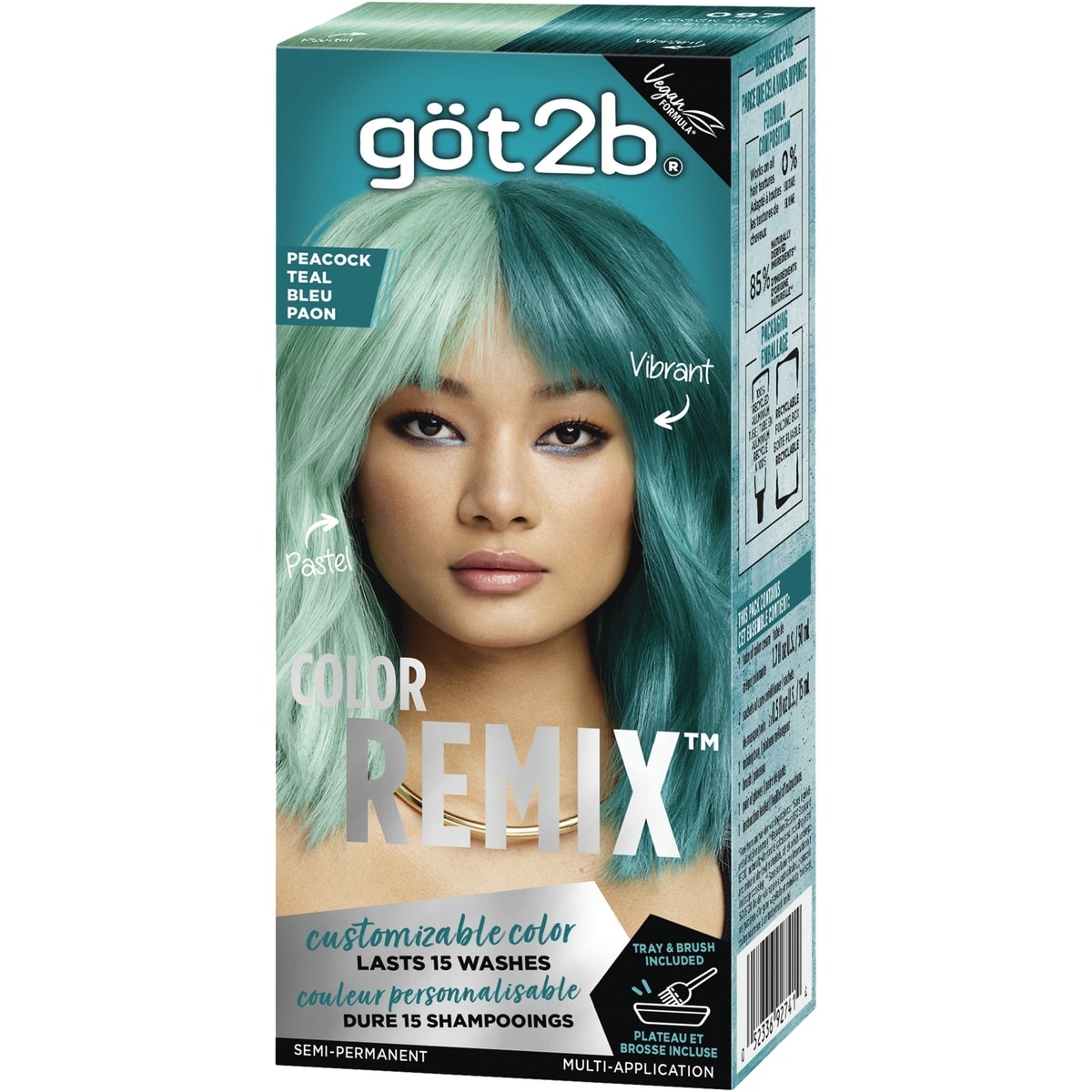 got2b® Color Remix, Coloration capillaire semi-permanente personnalisable, Rouge Radical