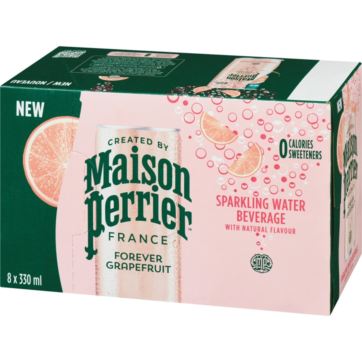 Forever Grapefruit, Sparkling Water Beverage, Natural Grapefruit Flavour, No Calories, No Sweeteners, No Sodium