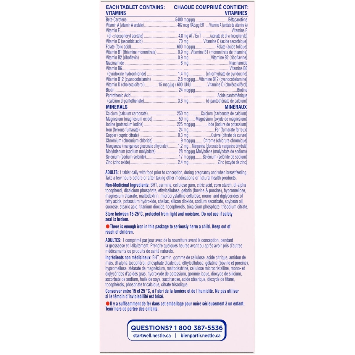 Multivitamines prénatales MATERNA®, 100 comprimés
