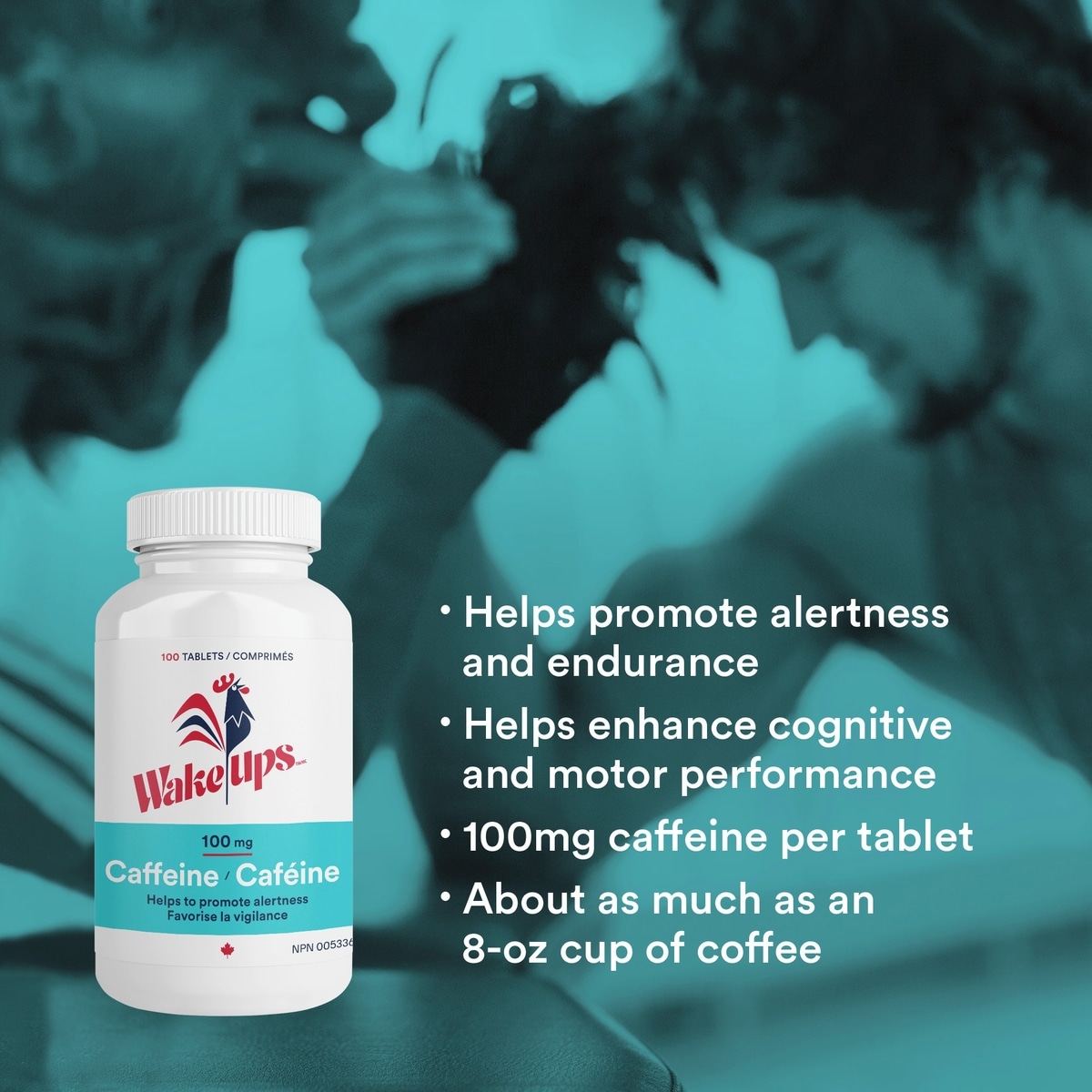 Comprimés de caféine, 100 mg