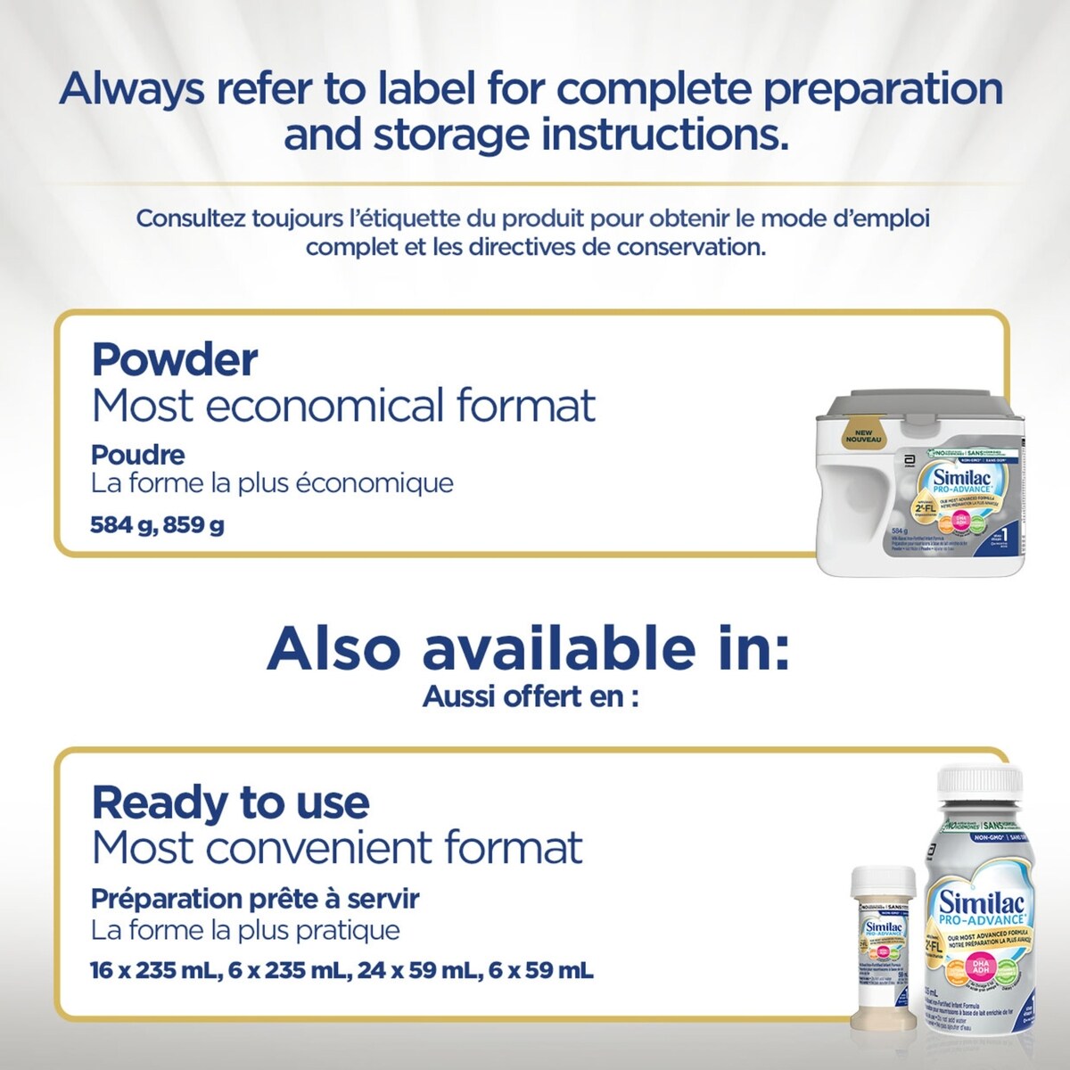 Pro-Advance Step 1 Formule pour bébé, 0 mois et plus, avec 2'-FL. Innovation pour le soutien immunitaire, poudre