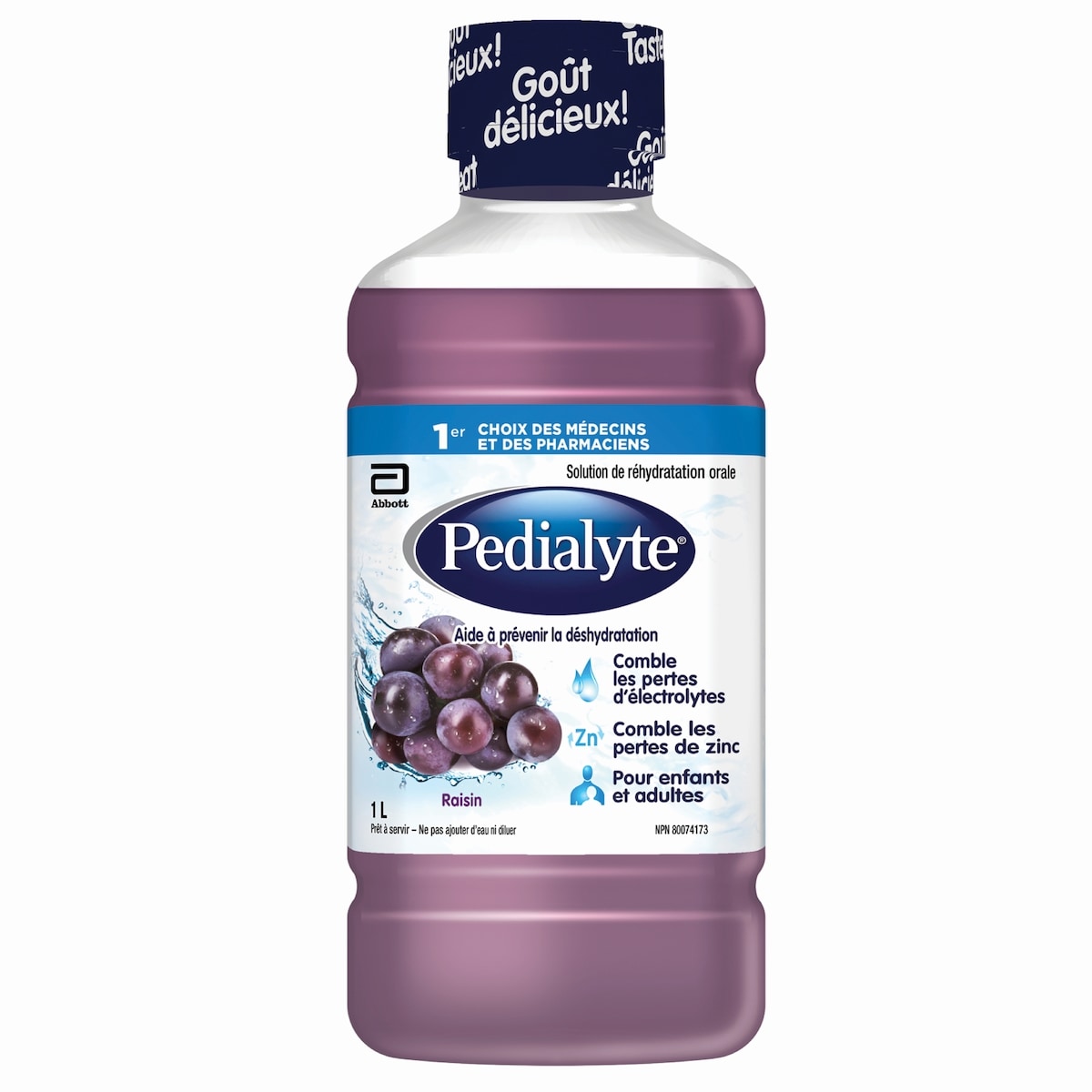 Solution de Réhydratation Orale Saveur de Raisin 1 L