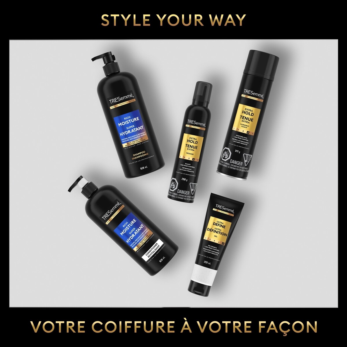 Mousse TRESemmé Controle extra ferme tenue extra 298 GR