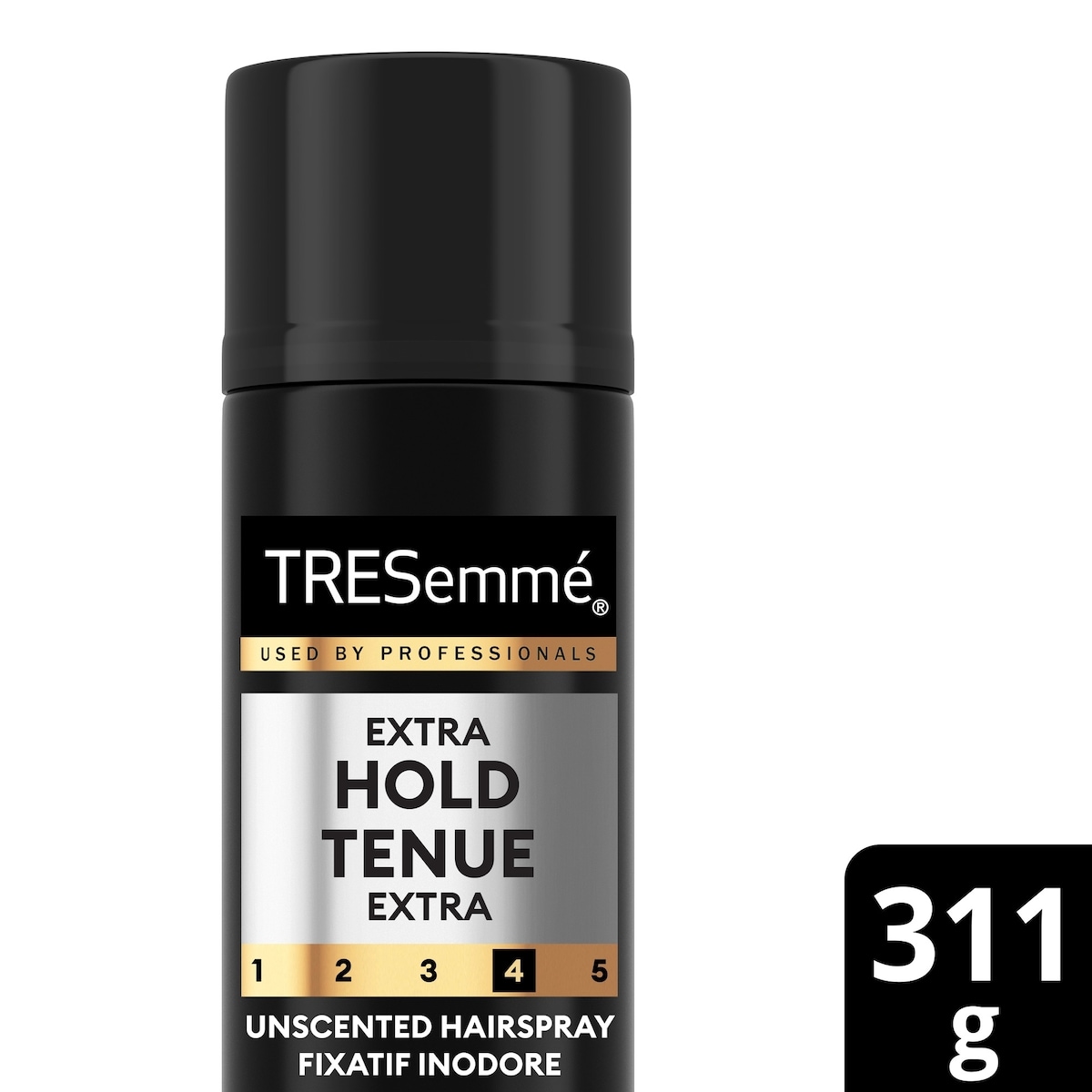 Fixatif pour un contrôle supplémentaire des cheveux rebelles indésirables TRESemmé TRES Two À tenue super inodore résistance à l'humidité 24 heures 311 g