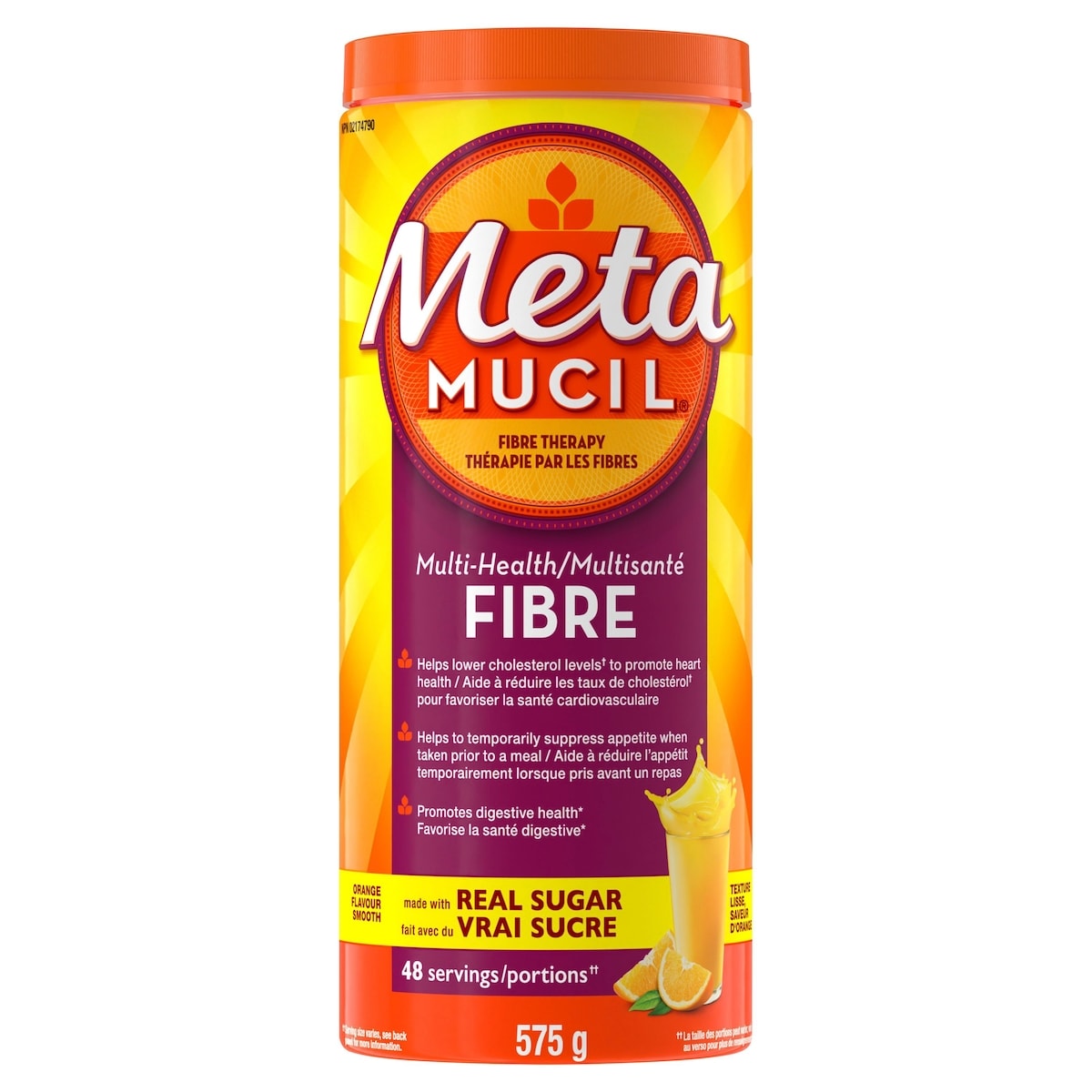 3 in 1 MultiHealth Fibre! Fiber Supplement Powder, Orange