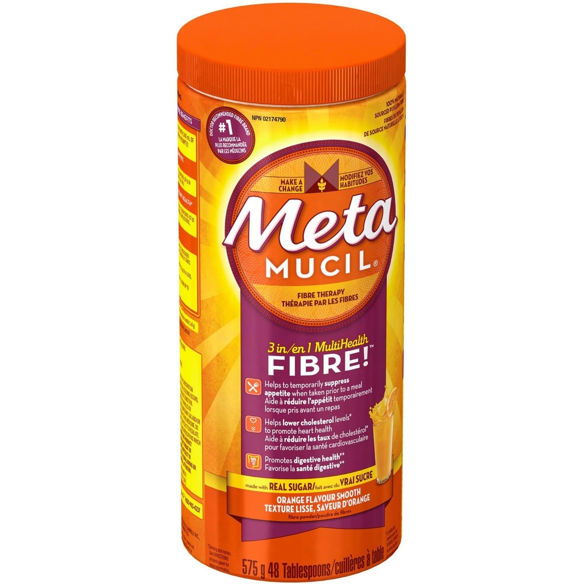 Fibres MultiSanté 3 en 1! Supplément de fibres en poudre, Orange