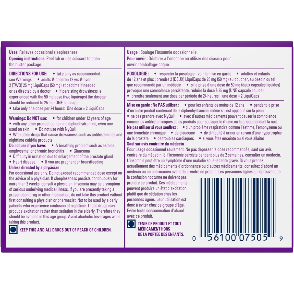 Aide-sommeil nocturne LiquiCaps ZzzQuil