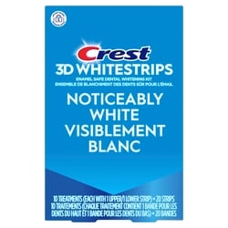 Ensemble de blanchiment des dents à domicile 3D Whitestrips Visiblement blanc, 10 traitements, blanchit visiblement les dents en quelques jours 1