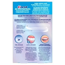 Ensemble de blanchiment des dents à domicile 3D Whitestrips Visiblement blanc, 10 traitements, blanchit visiblement les dents en quelques jours 2