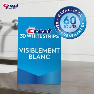 Ensemble de blanchiment des dents à domicile 3D Whitestrips Visiblement blanc, 10 traitements, blanchit visiblement les dents en quelques jours 5