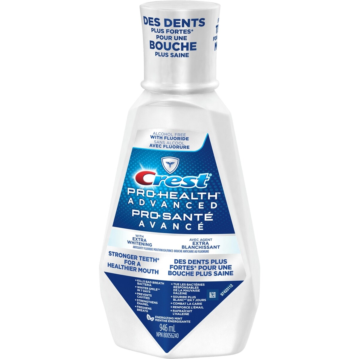 Rince-bouche Crest Pro-Santé Avancé avec agent extra blanchissant, 946 mL